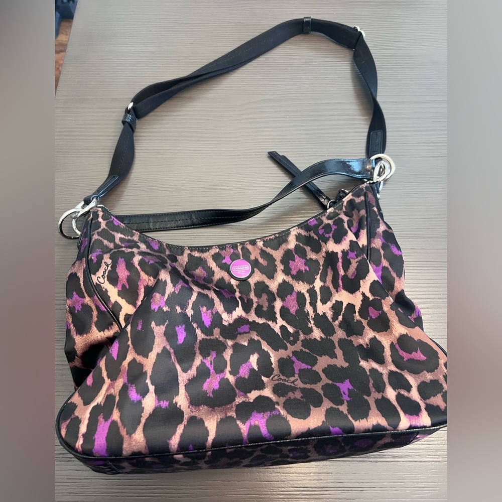 Coach Purse | Purple Leopard